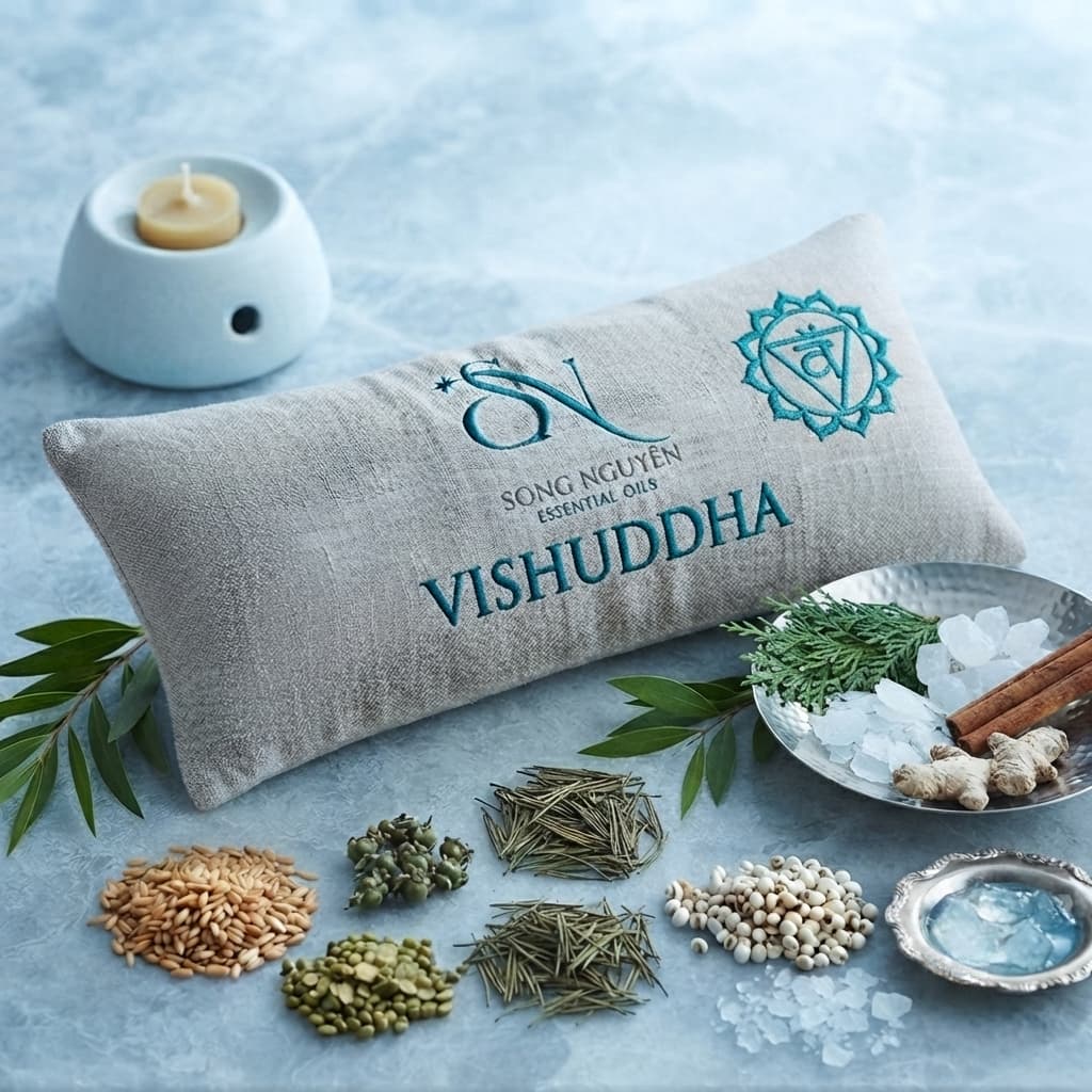 Gối thảo dược: Luân Xa Cổ Họng – Vishuddha